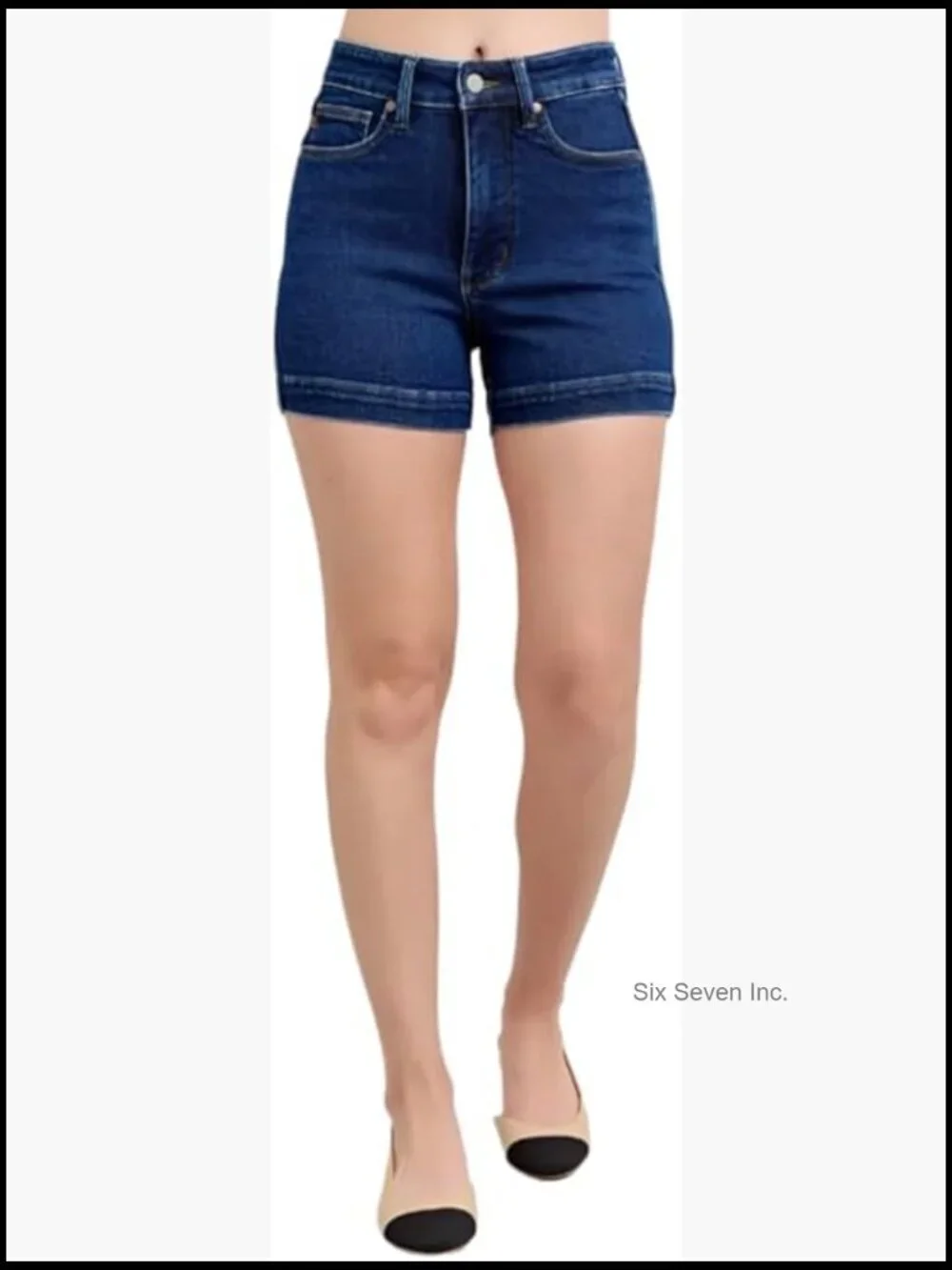 High Rise Tummy Control Denim Shorts 4.25